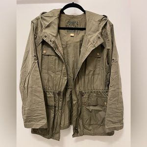 Olive green light fall jacket